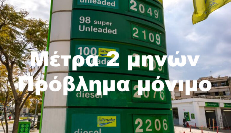 Δύο μήνες μέτρων δεν λύνουν ένα μόνιμο πρόβλημα