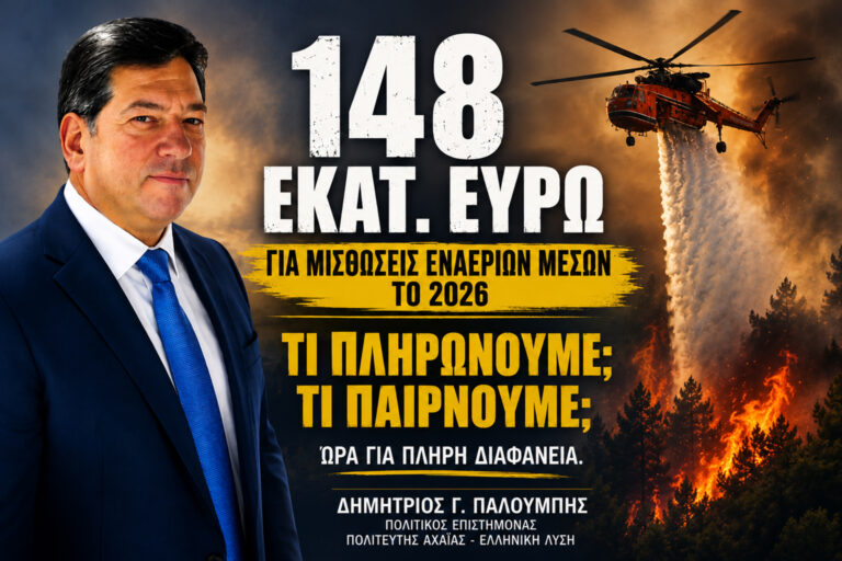 148 ΕΚΑΤ. ΕΥΡΩ ΓΙΑ ΜΙΣΘΩΣΕΙΣ ΕΝΑΕΡΙΩΝ ΜΕΣΩΝ ΤΟ 2026 ΠΟΥ ΠΗΓΑΙΝΟΥΝ ΤΑ ΧΡΗΜΑΤΑ;