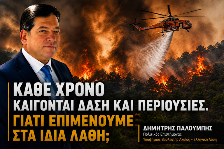 Κάθε χρόνο καίγονται δάση και περιουσίες.
