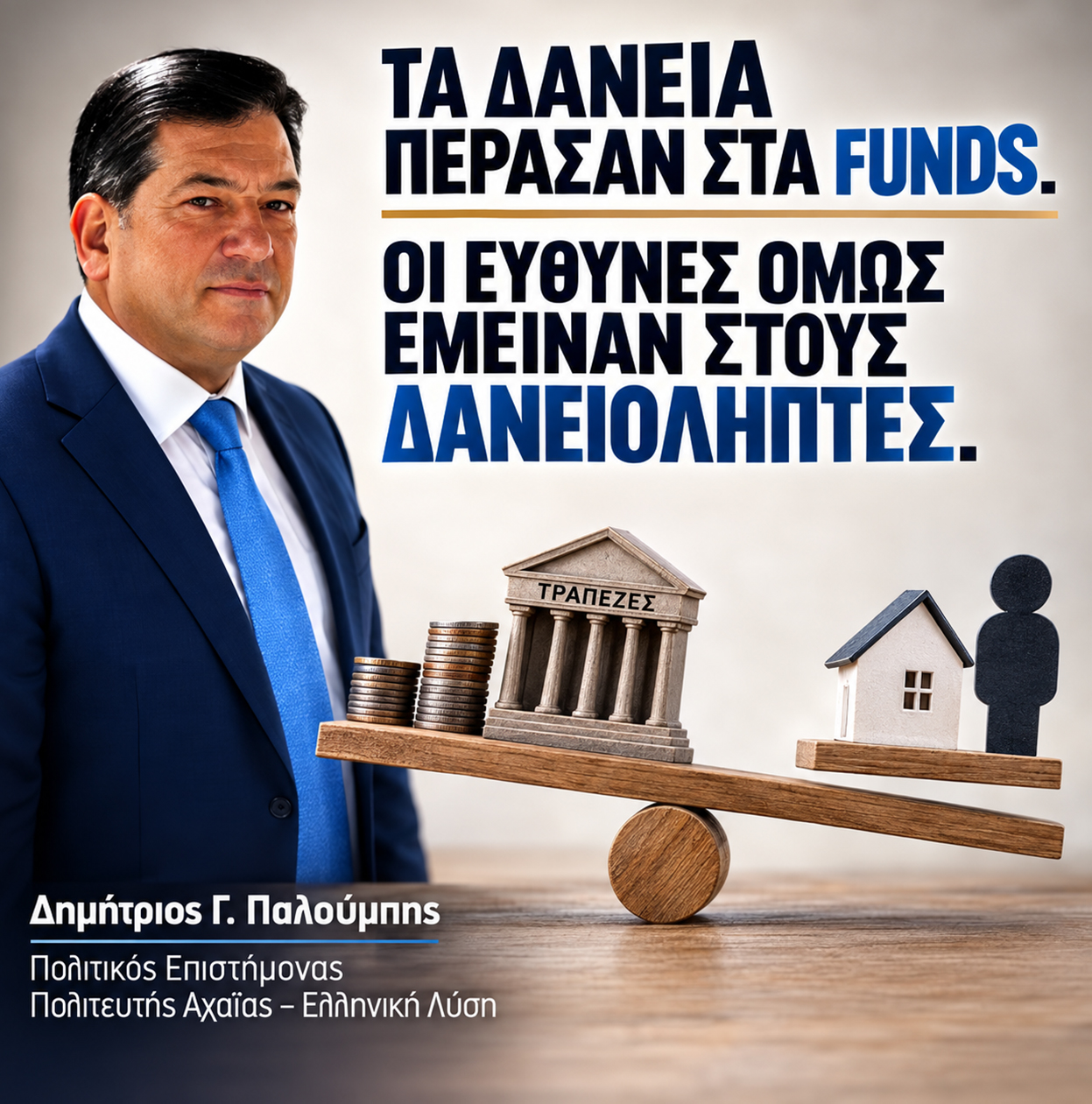 Δημήτρης Παλούμπης – Στεγαστικά δάνεια, funds και προστασία της πρώτης κατοικίας στην Ελλάδα.