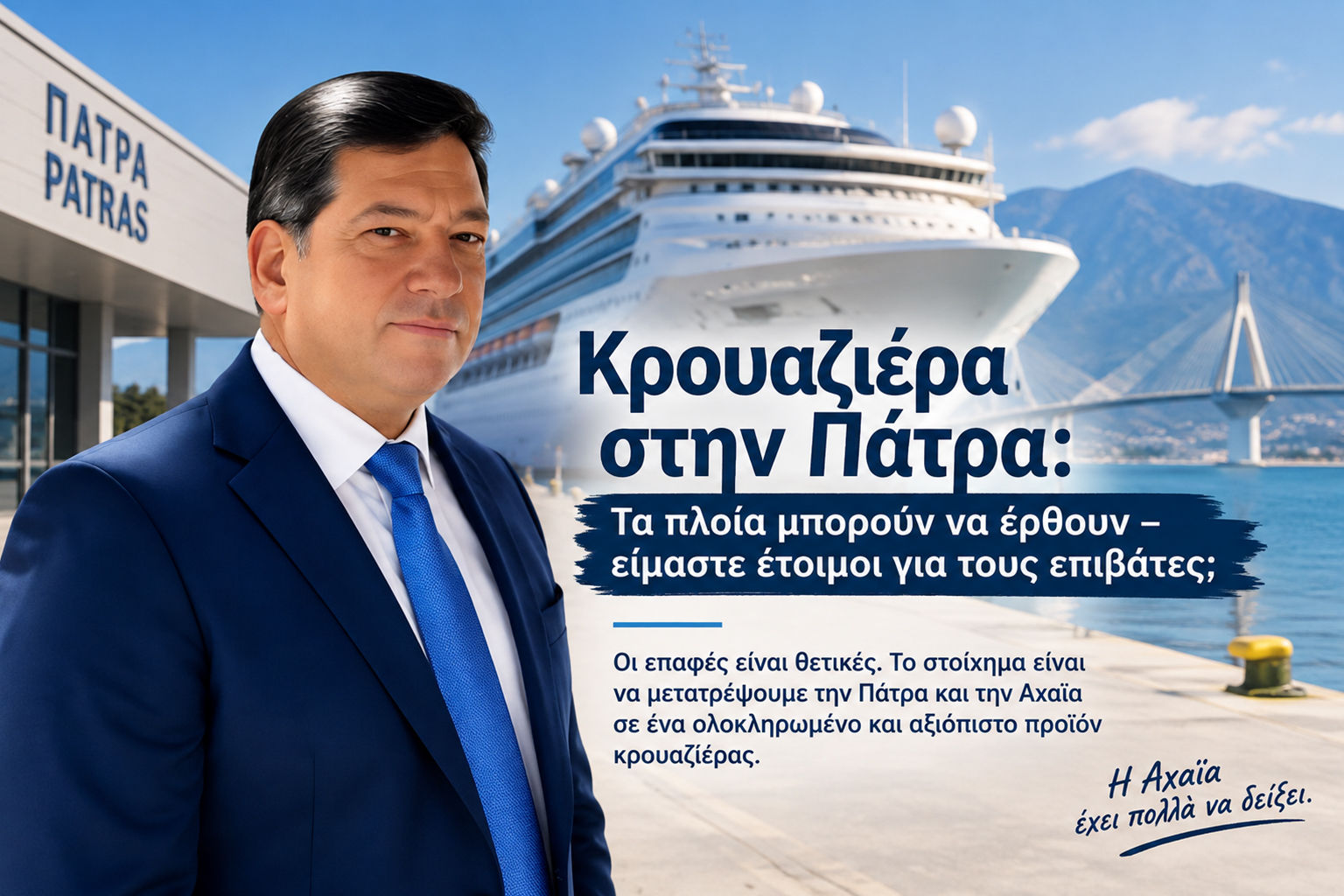 Κρουαζιερόπλοιο στο λιμάνι της Πάτρας με τον Δημήτρη