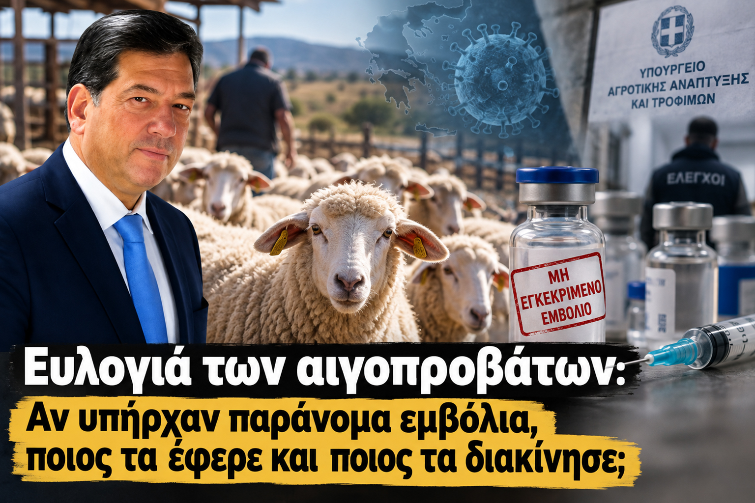 Δημήτρης Παλούμπης – Ευλογιά αιγοπροβάτων και ερωτήματα για την εισαγωγή και διακίνηση μη εγκεκριμένων εμβολίων στην Ελλάδα.